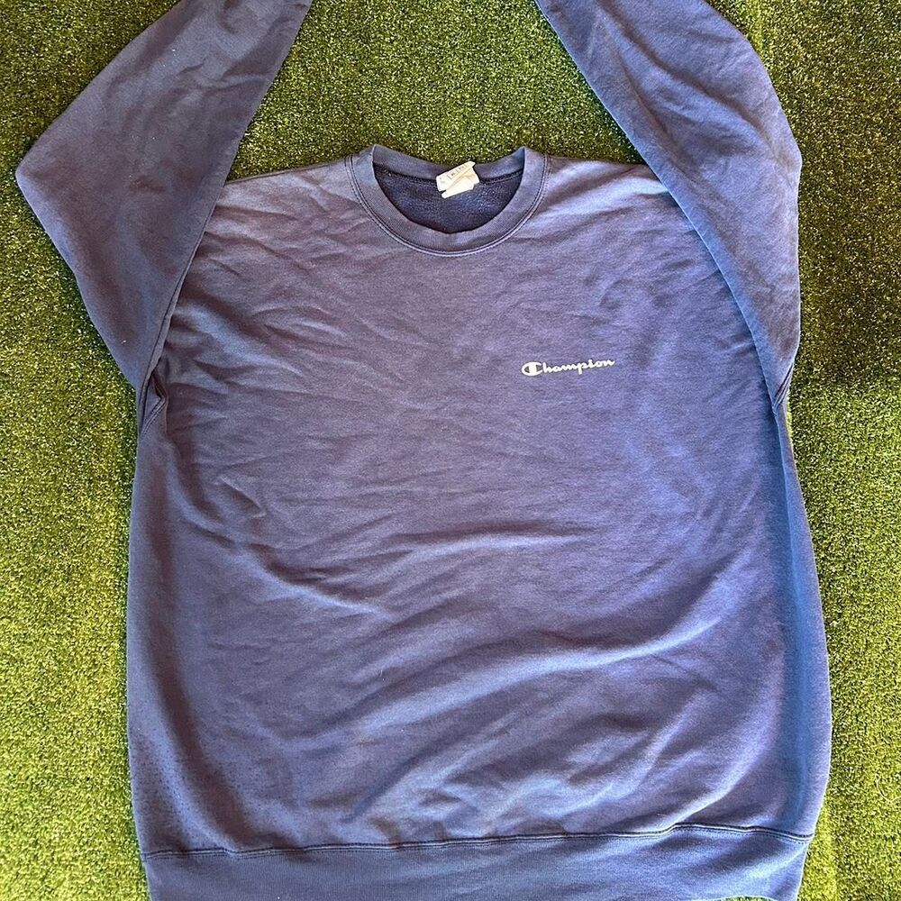 Champion Men's Blue and Navy Sweatshirt